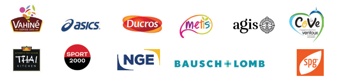 Références de Magali Deligand (logos des marques)